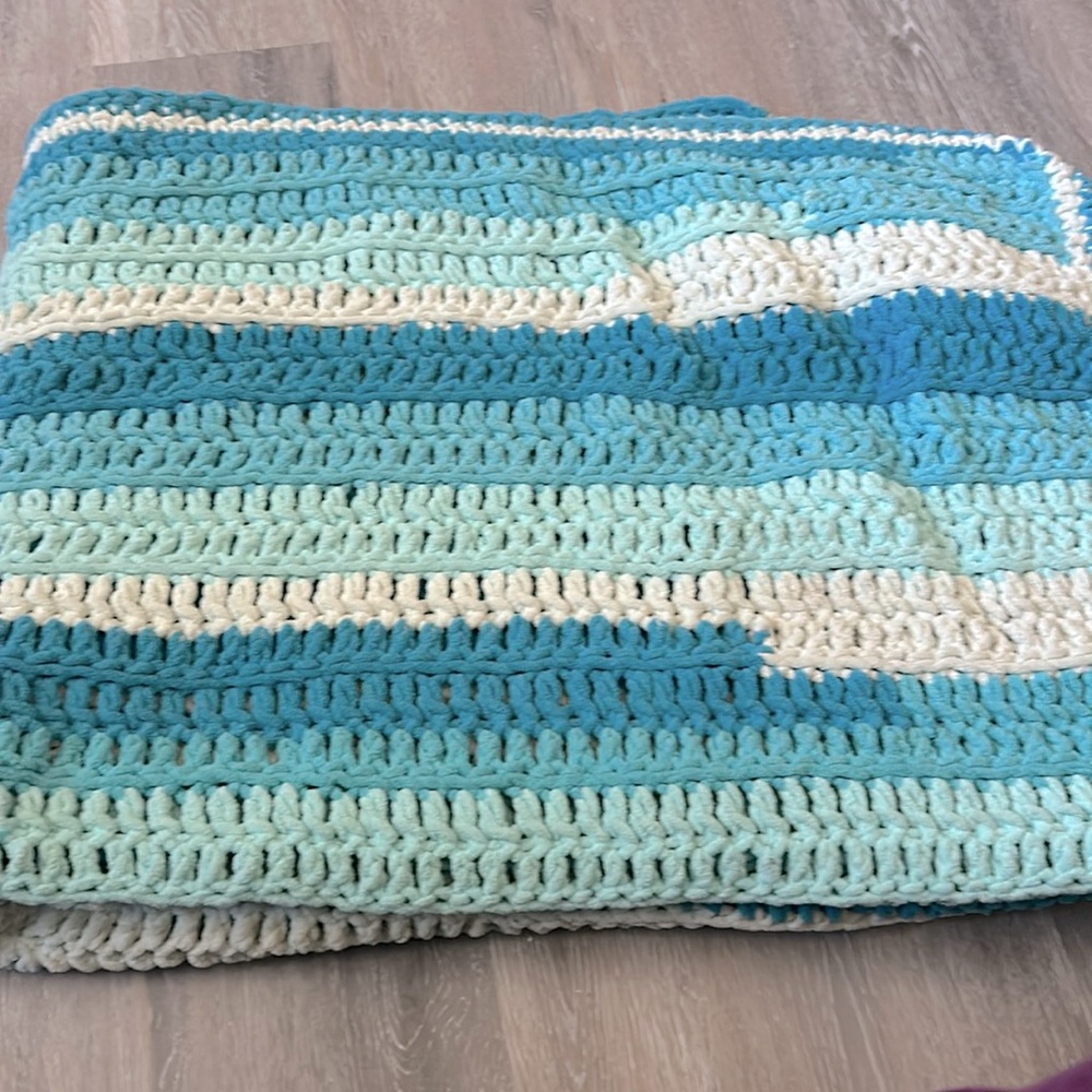 Hand made crocheted afghan